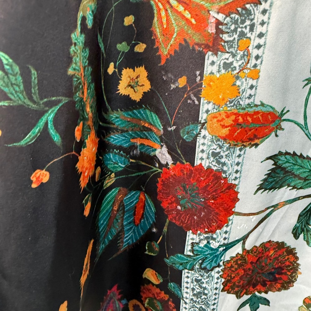 John Mark Multicolor Floral Patchwork Button Down… - image 3